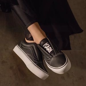 Vans X Karl Lagerfeld Old Skool Platform Slip-On Shows
